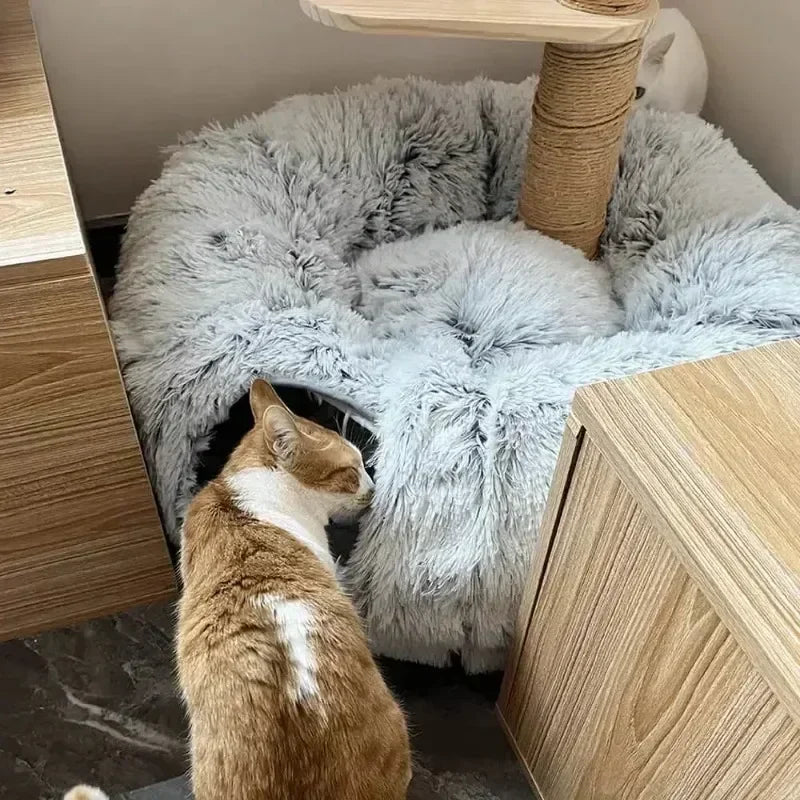 Cozy Round Cat Bed Tunnel