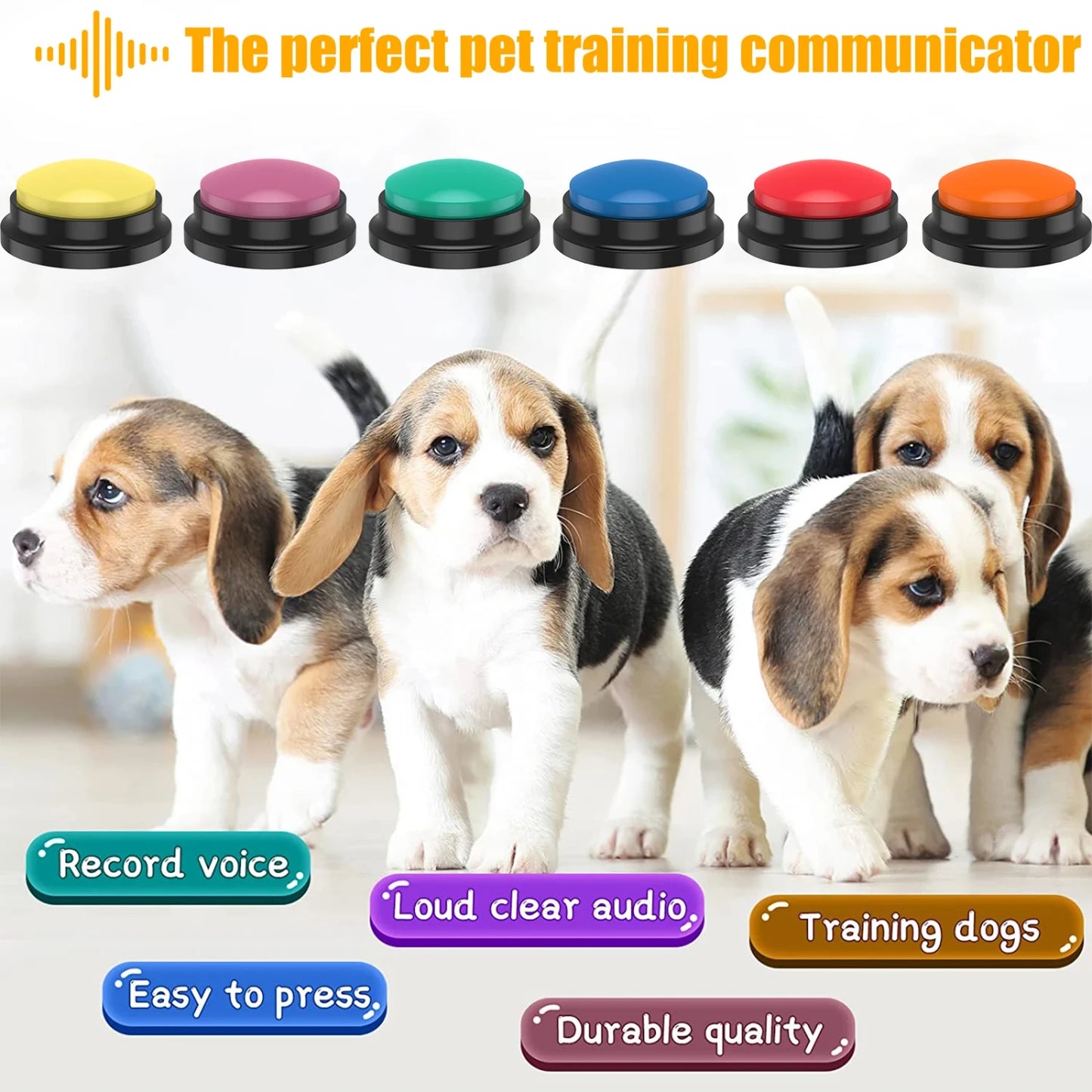 4/6Pcs Recordable Dog Training Buttons