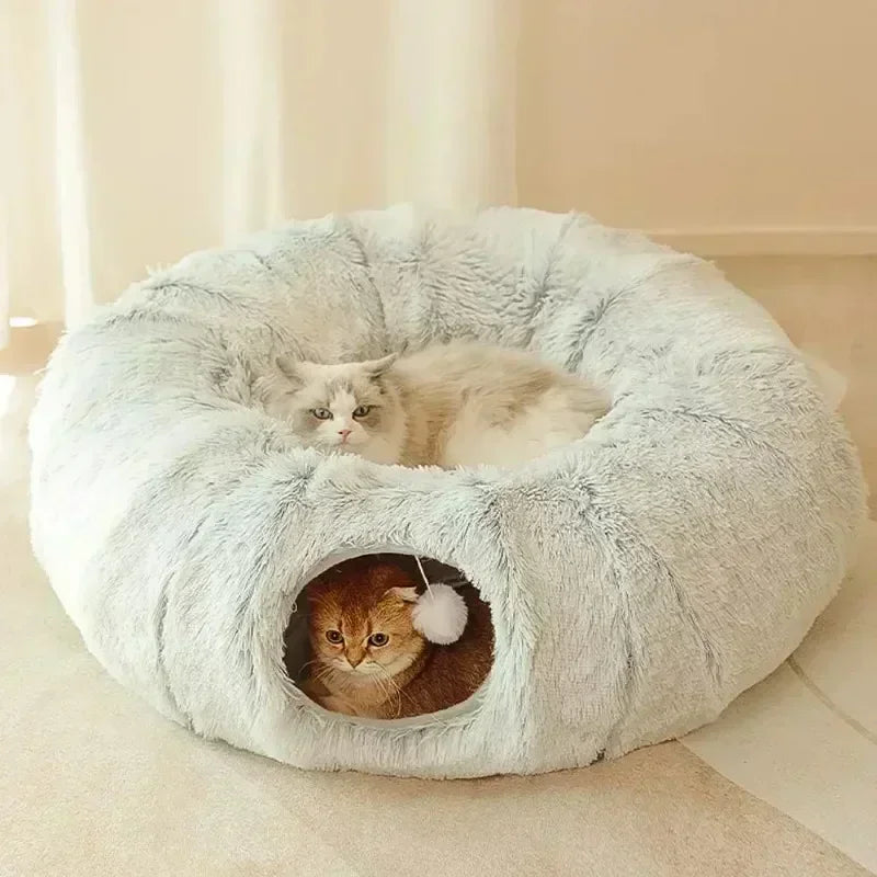 Cozy Round Cat Bed Tunnel