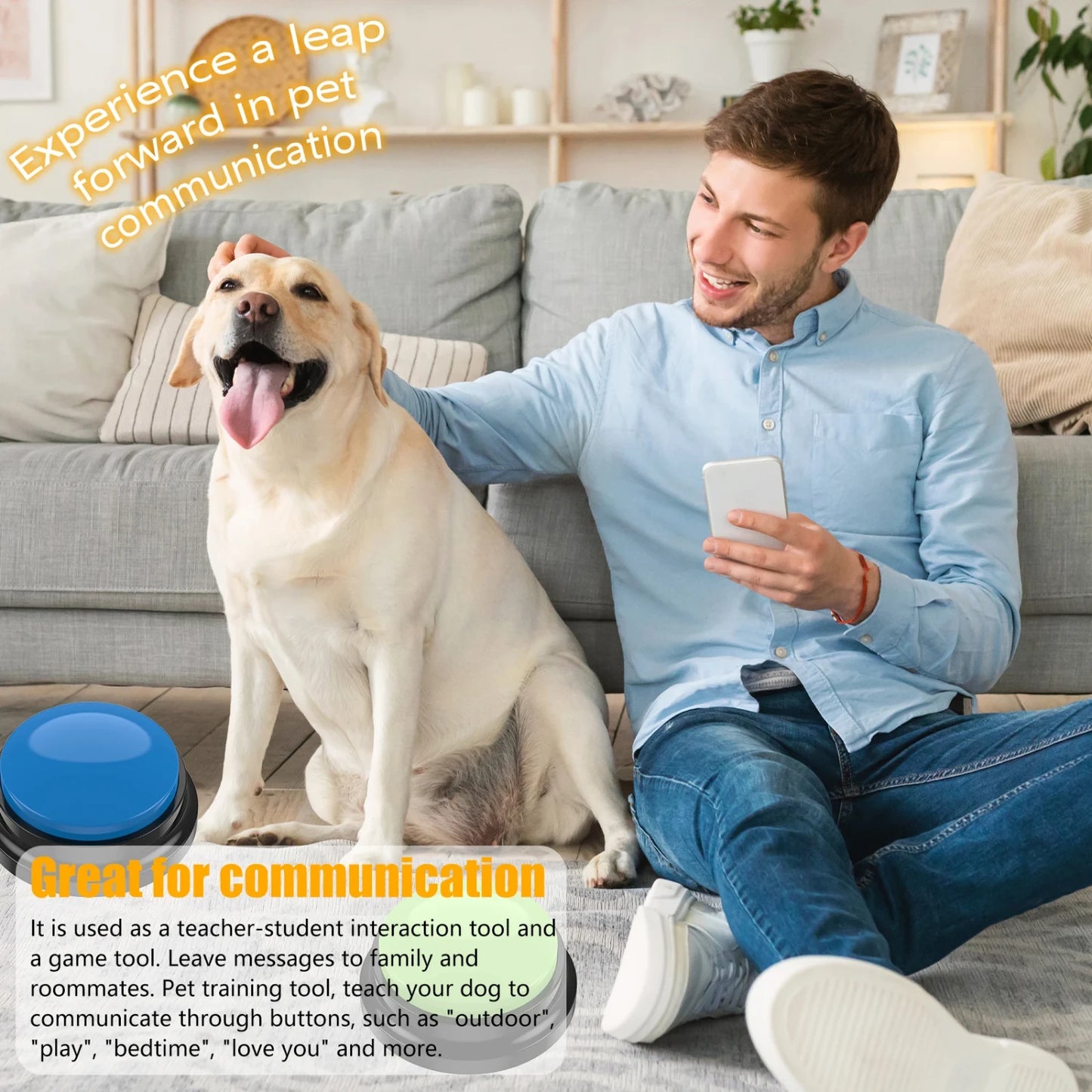 4/6Pcs Recordable Dog Training Buttons