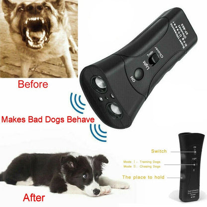 2 in 1 Ultrasonic Dog Training Device Anti-barking