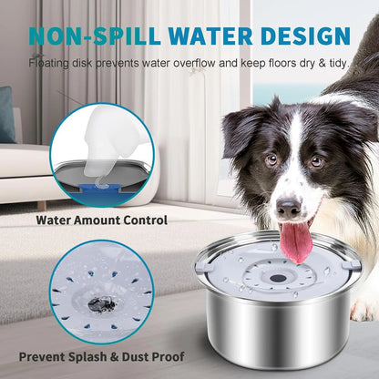 No Spill Stainless Steel Dog Water Bowl
