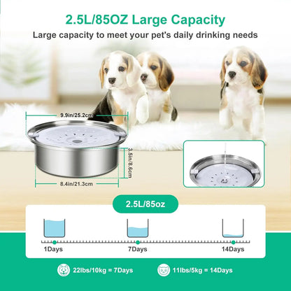 No Spill Stainless Steel Dog Water Bowl