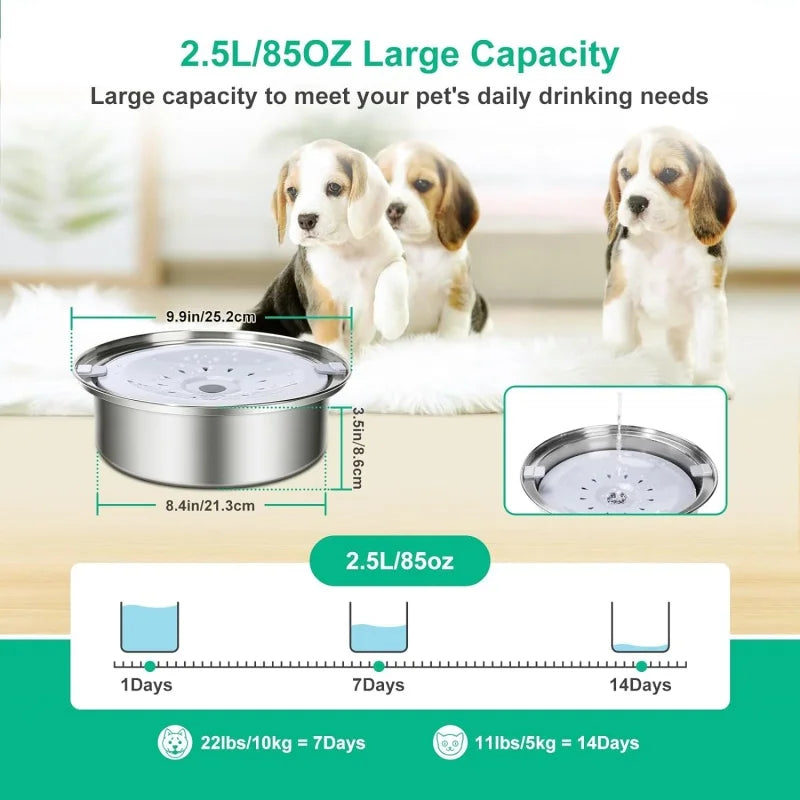 No Spill Stainless Steel Dog Water Bowl