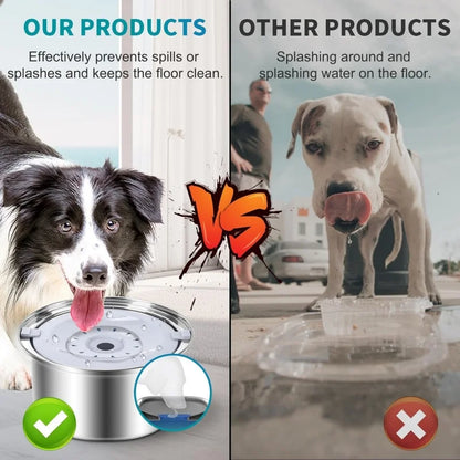 No Spill Stainless Steel Dog Water Bowl