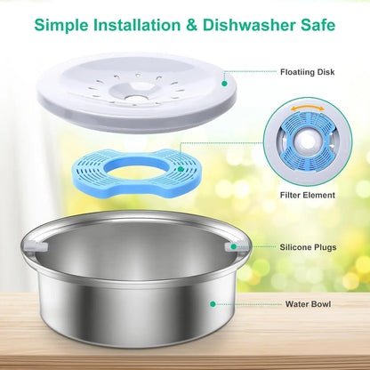 No Spill Stainless Steel Dog Water Bowl