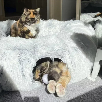 Cozy Round Cat Bed Tunnel