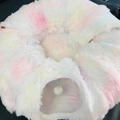 Cozy Round Cat Bed Tunnel