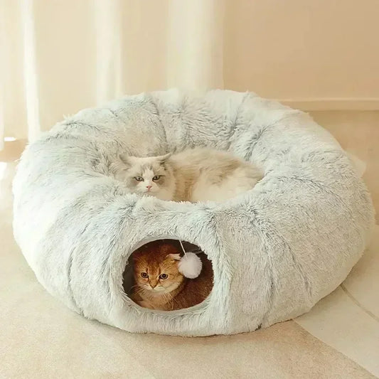 Cozy Round Cat Bed Tunnel