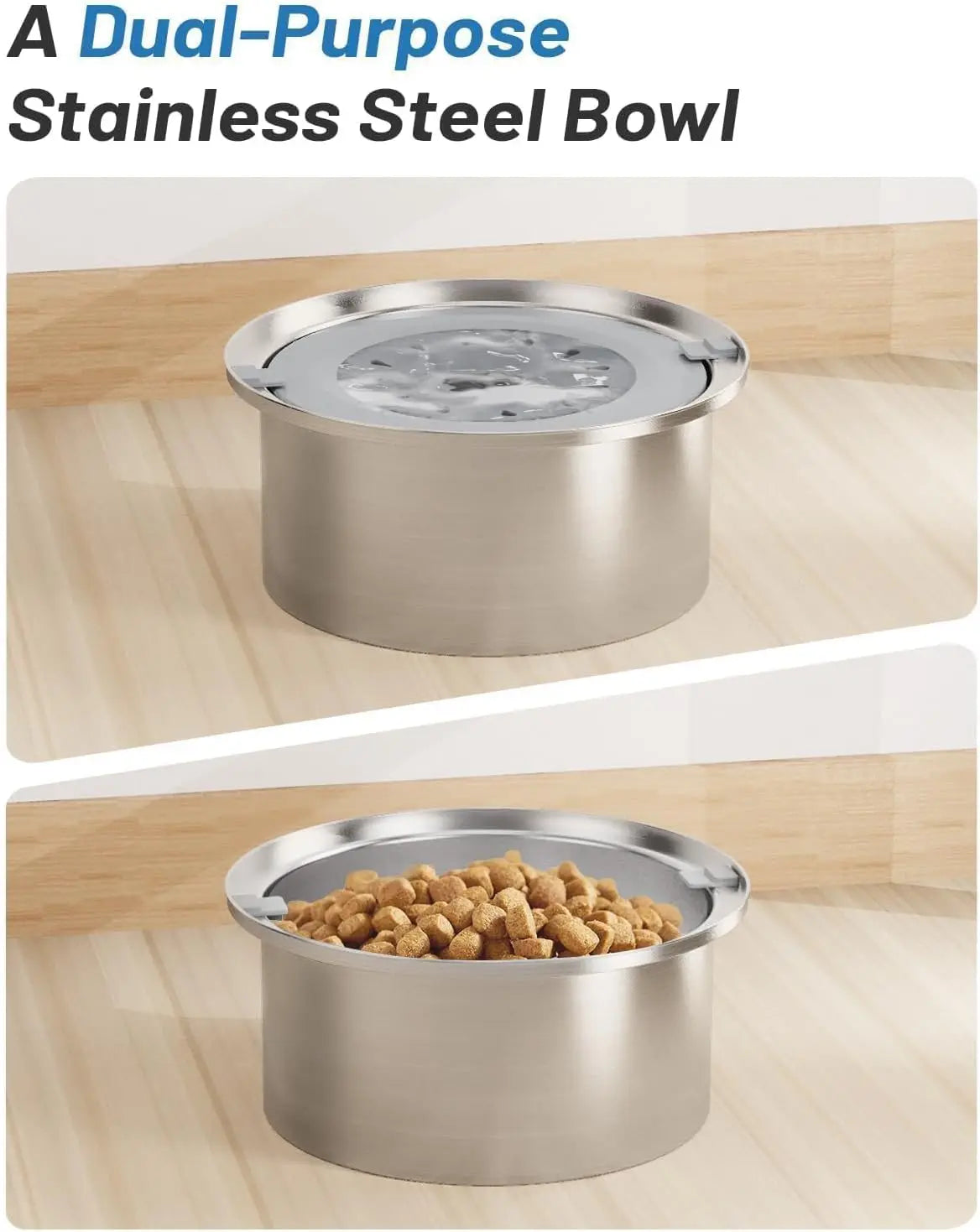 No Spill Stainless Steel Dog Water Bowl